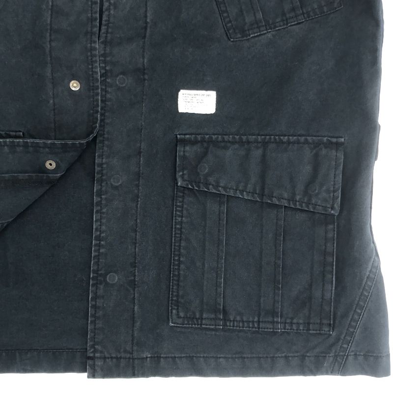 wtaps ジャングルファティーグ ジャケット スカル クロスボーン ブラック 中古】WTAPS クロスボーンスカル ファティーグ ミリタリージャケット