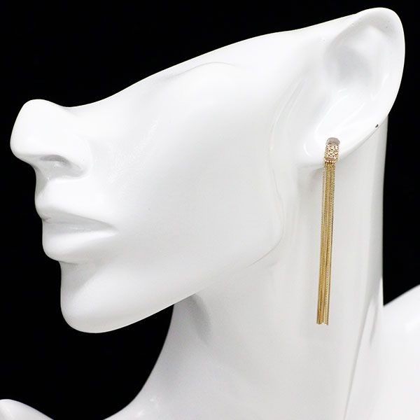 アガット/agete K18YG/ K14YG ローズカット ダイヤモンド ピアス 0.14