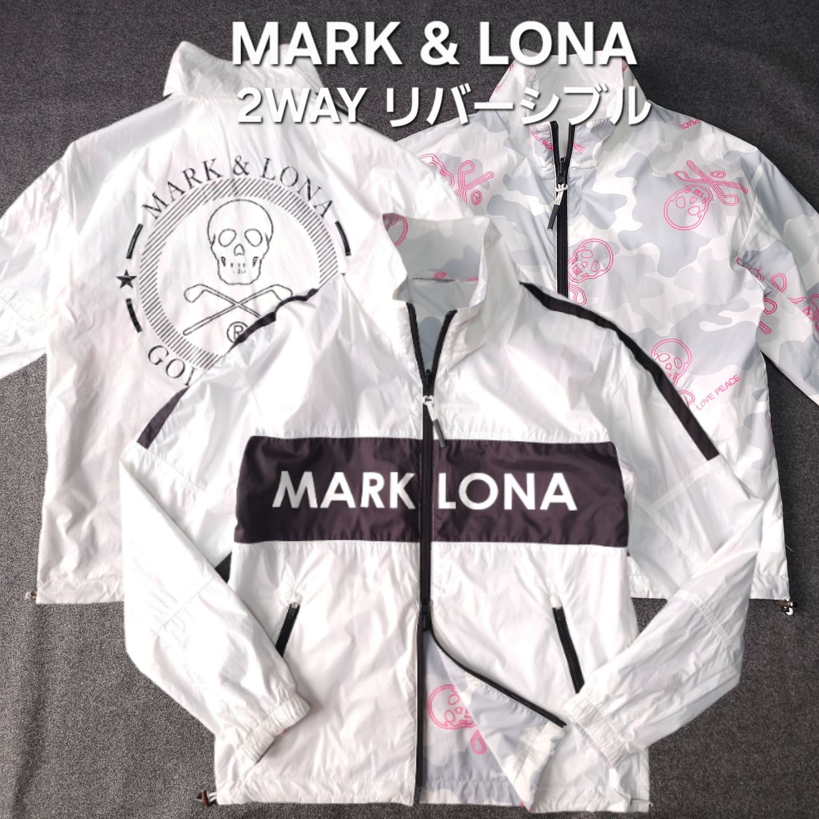 MARK&LONA マークアンドロナ 2WAY リバーシブル ロゴネーム ビッグ