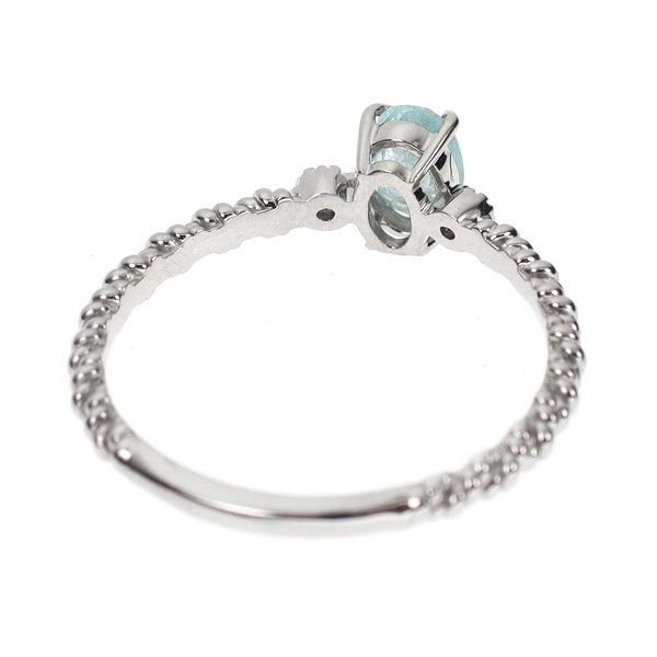 新品 Pt950 シルキーパライバトルマリン ダイヤモンド リング 0.362ct