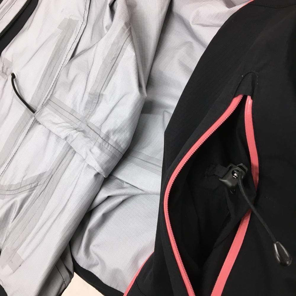 パーリーゲイツ　5way ナイロンジャケット　ベスト　中綿ボアライナー　サイズ0 パーリーゲイツ ボアライナー付ジャケット 黒×ライトピンク インナー