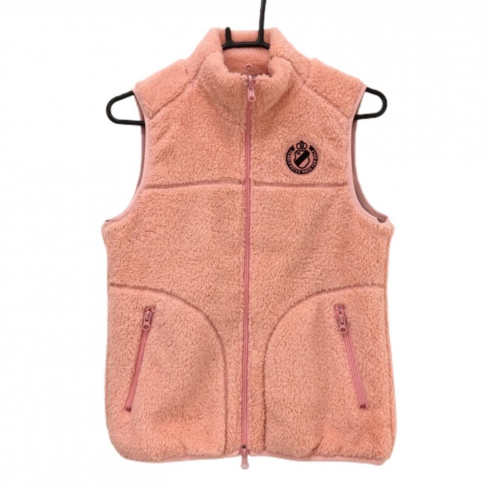 パーリーゲイツ　バービー　ゴルフ　ボア　フリース　切替　ベスト　ウェア　ピンク パーリーゲイツ ボアライナー付ジャケット 黒×ライトピンク インナー