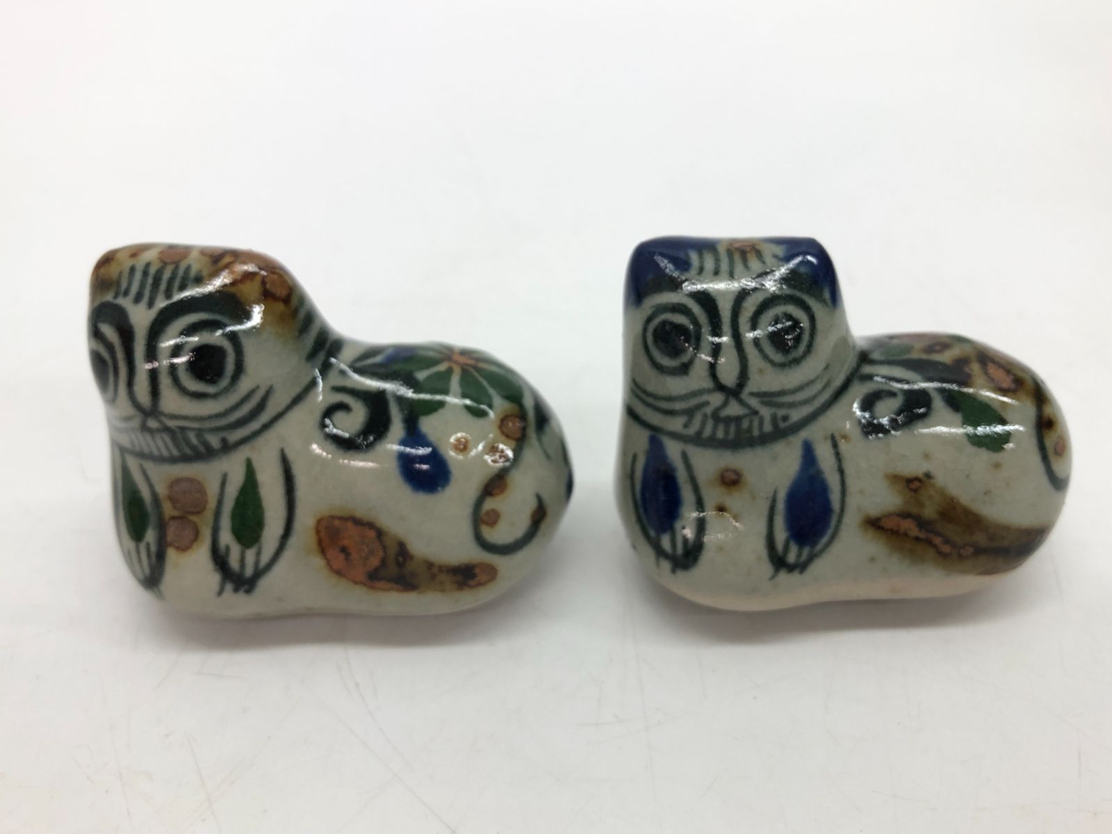 メキシコ製 トナラ焼 ねこ ネコ 猫 cat キャット 2点セット 陶器製