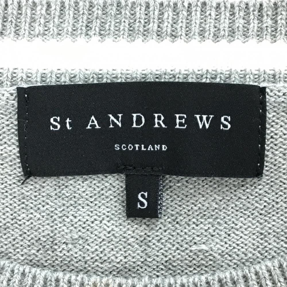 超美品】セントアンドリュース セーター 杢グレー フロントロゴ