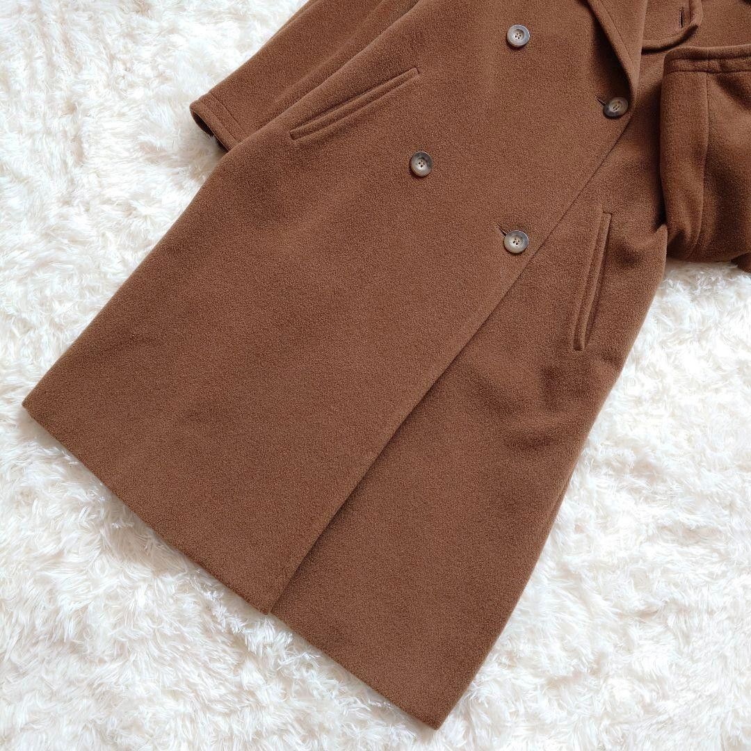 高級 マックスマーラ MAXMARA 白タグ ダブル ロングコート チェスター