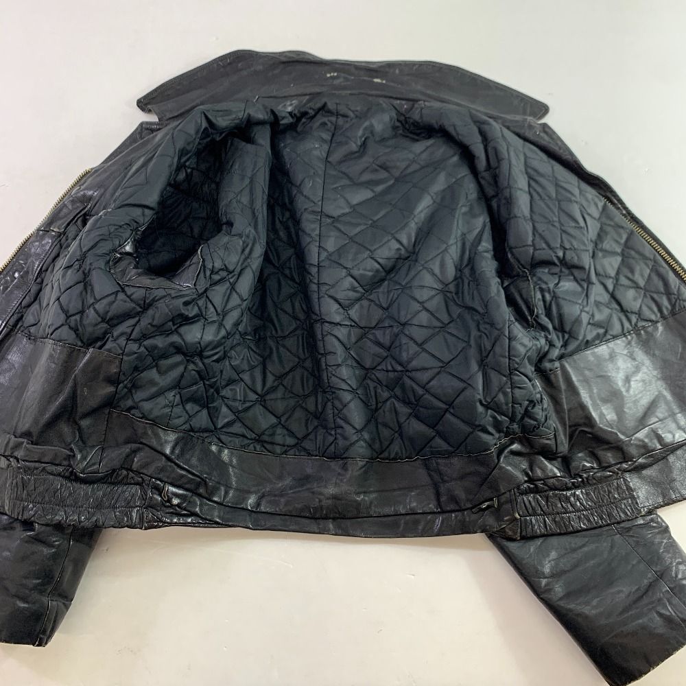 04w5852▽※【中古】70年代 KALE UNIFORMS レザー ポリスマンジャケット
