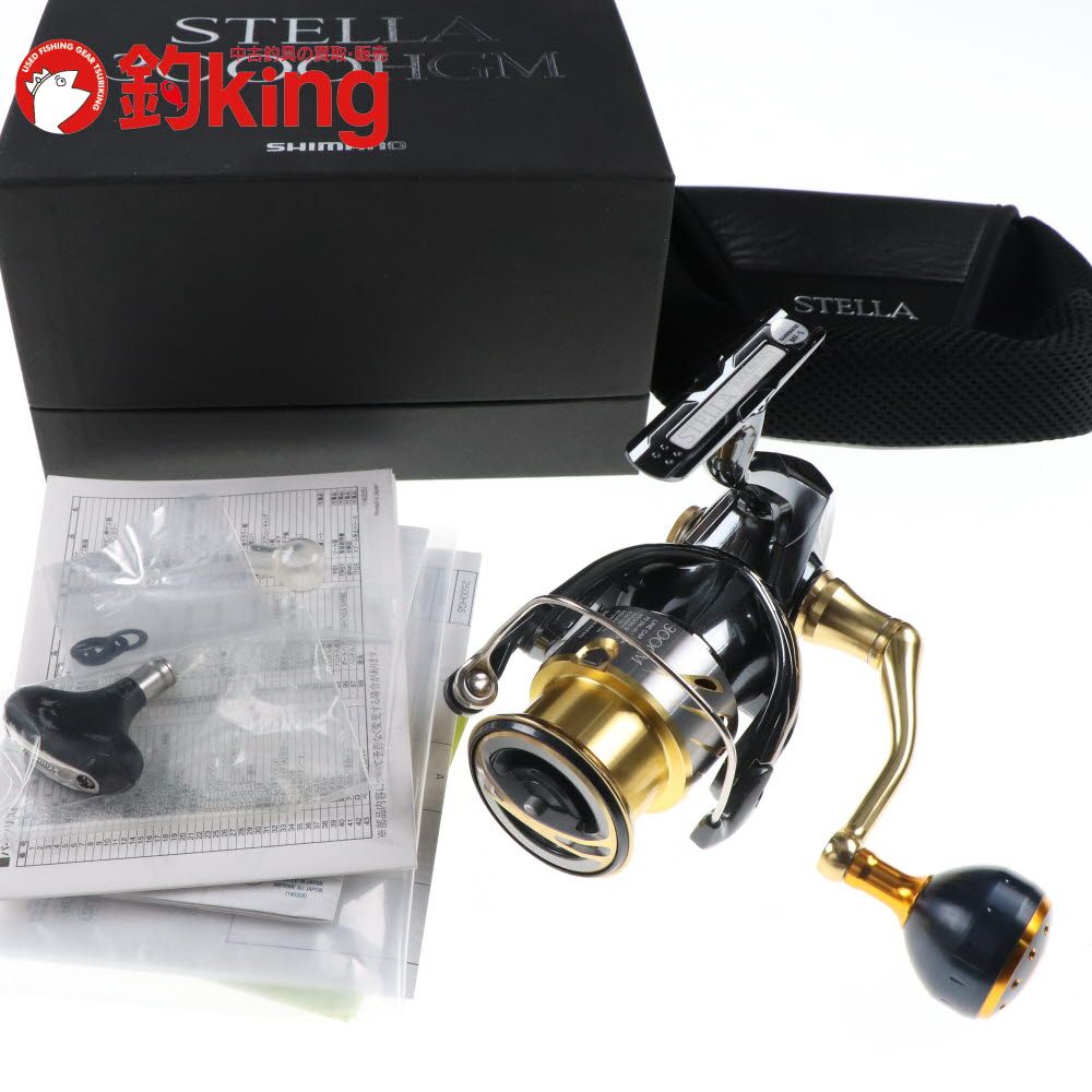中古/美品】 シマノ 14 ステラ 3000HGM 夢屋アルミラウンドノブ付