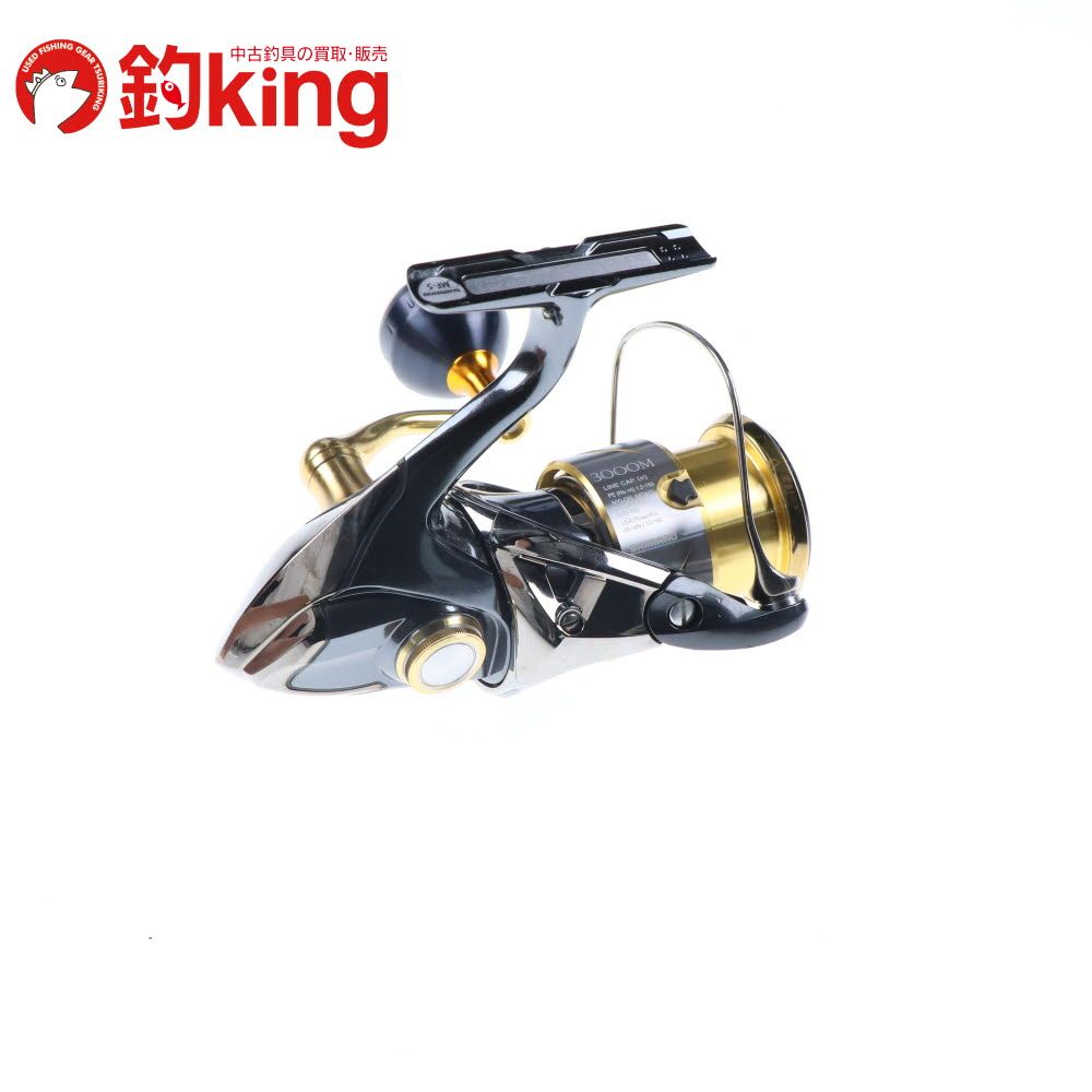 中古/美品】 シマノ 14 ステラ 3000HGM 夢屋アルミラウンドノブ付