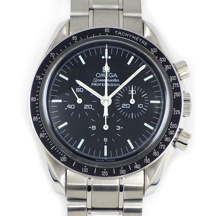 オメガ OMEGA 腕時計 スピードマスター 3570.50 ブラック文字盤 クロノグラフ タキメーター 夜光針・インデックス スモールセコンド SS 手巻き 