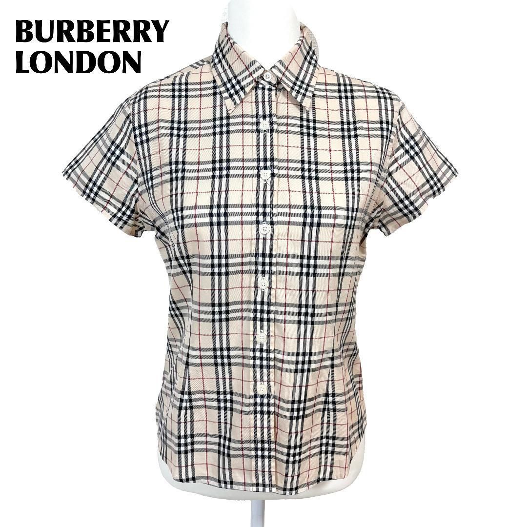 美品】 BURBERRY LONDON 半袖シャツ M ベージュ ノバチェック - メルカリ