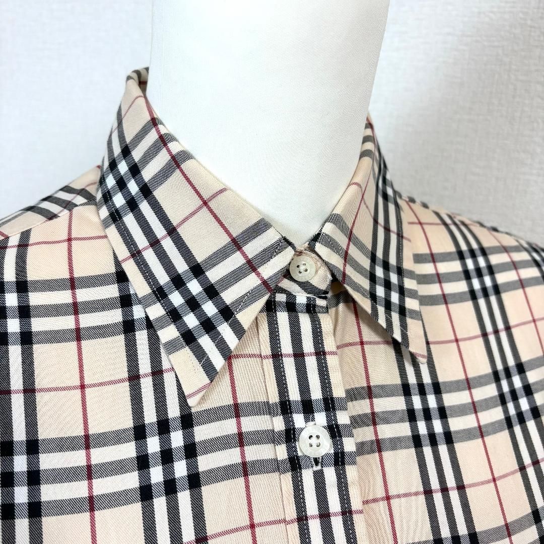 美品】 BURBERRY LONDON 半袖シャツ M ベージュ ノバチェック - メルカリ