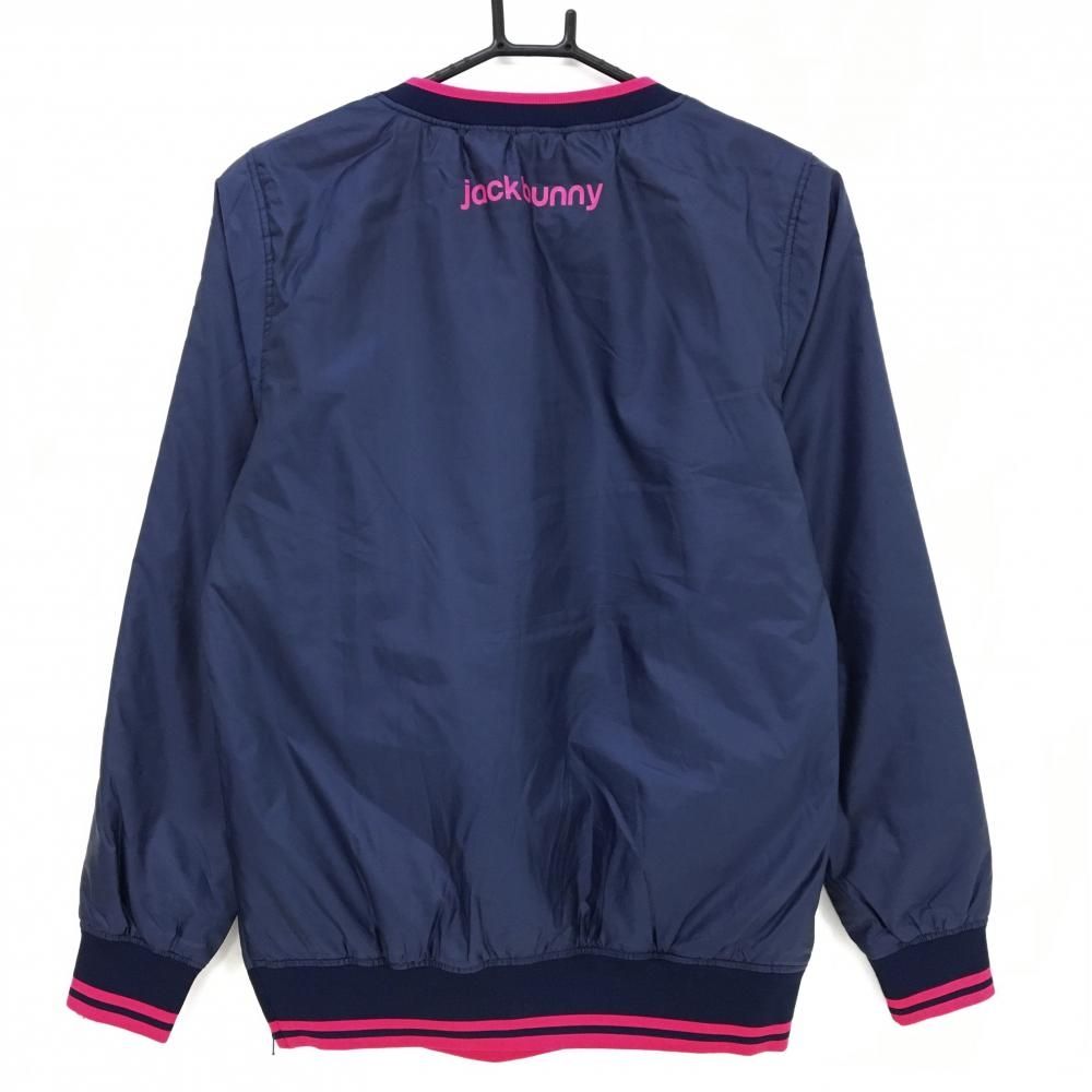ジャックバニー 中綿スニード ネイビー×ピンク フロントロゴプリント