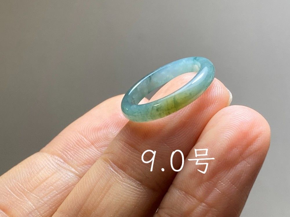 L16-19 ピンキーリング 糯氷種 9.0号 黄翡翠 グアテマラ産 A貨 本翡翠