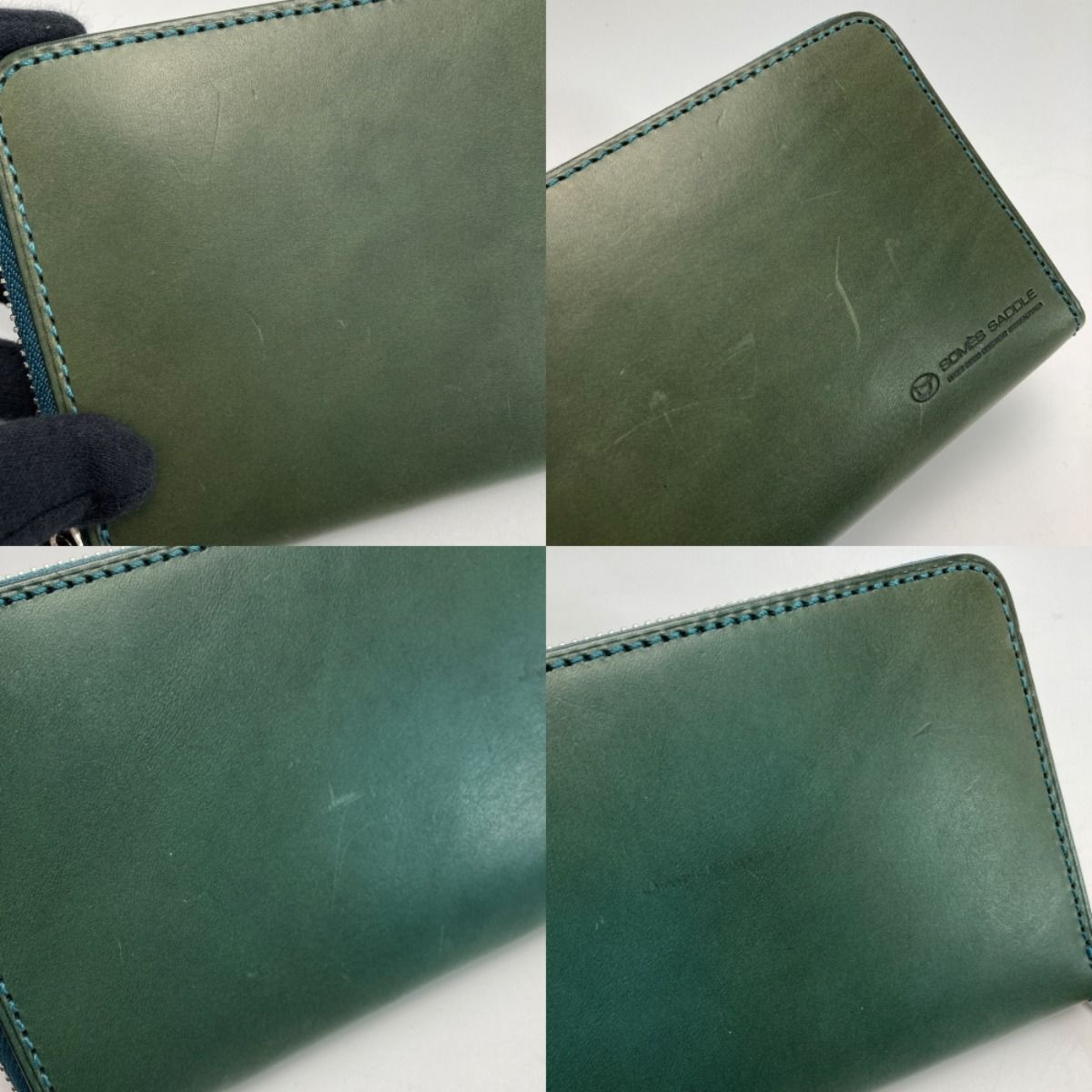 Somes Saddle ソメスサドル パスチャー ラウンド 長財布 グリーン