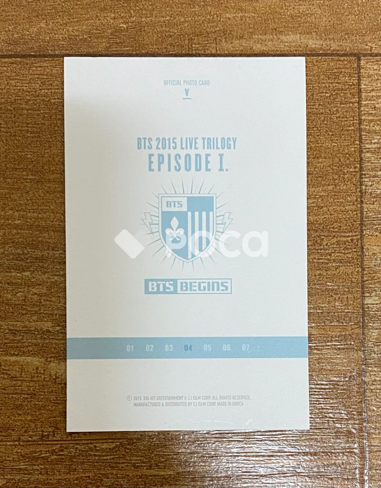 BTS 2015 LIVE BEGINS トレカ V03 BTS 2015 LIVE TRILOGY BEGINS ミニポスター ジミン - メルカリ