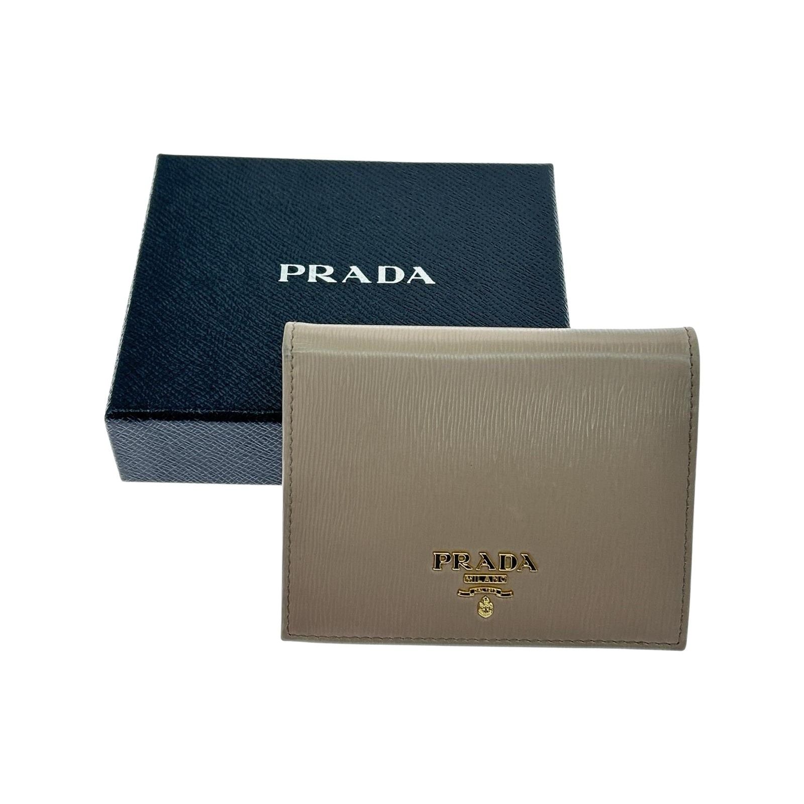 ▽▽PRADA プラダ ヴィッテロムーブ レザー 二つ折り財布 1MV204