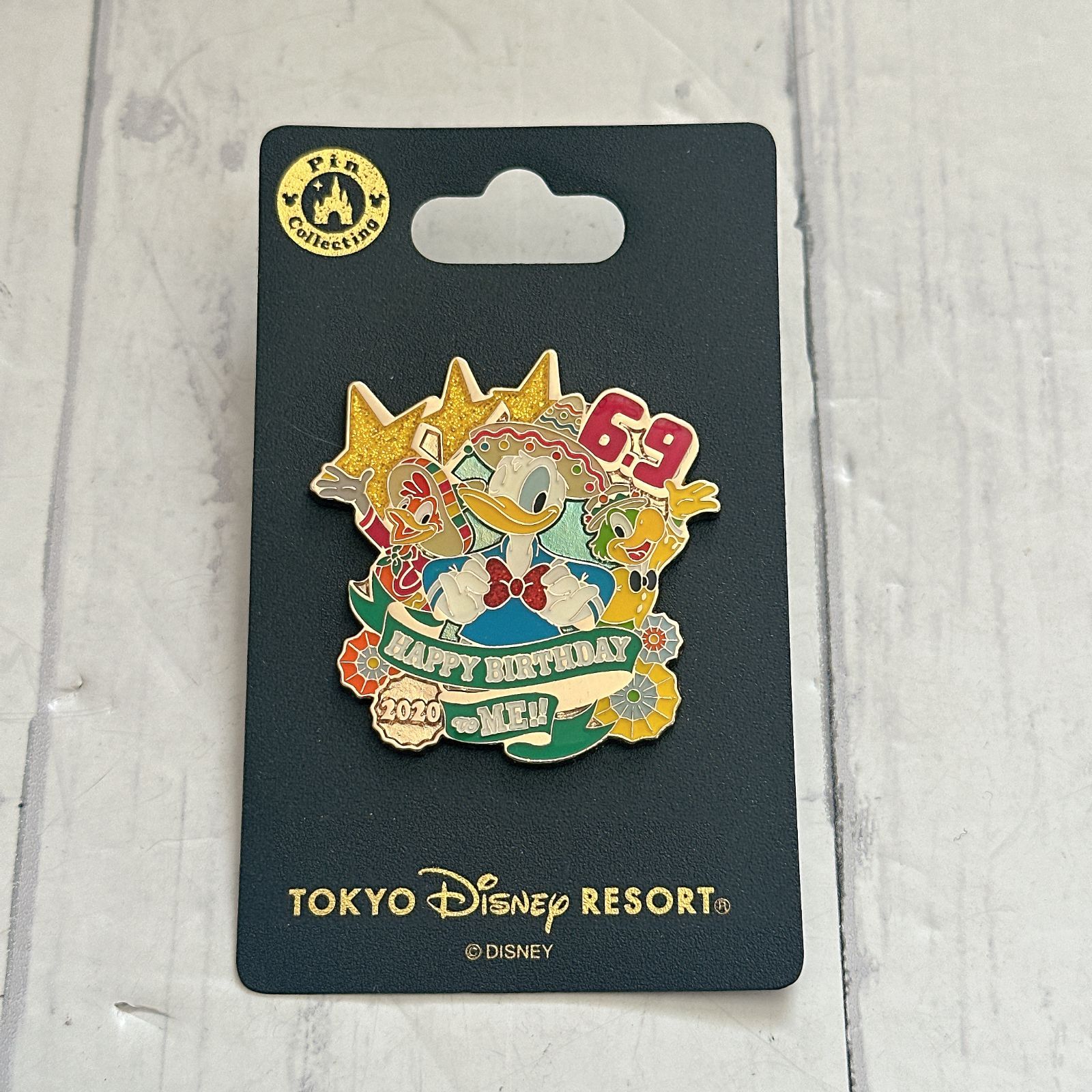 東京ディズニーリゾート限定 ドナルドダック バースデーピンバッジ