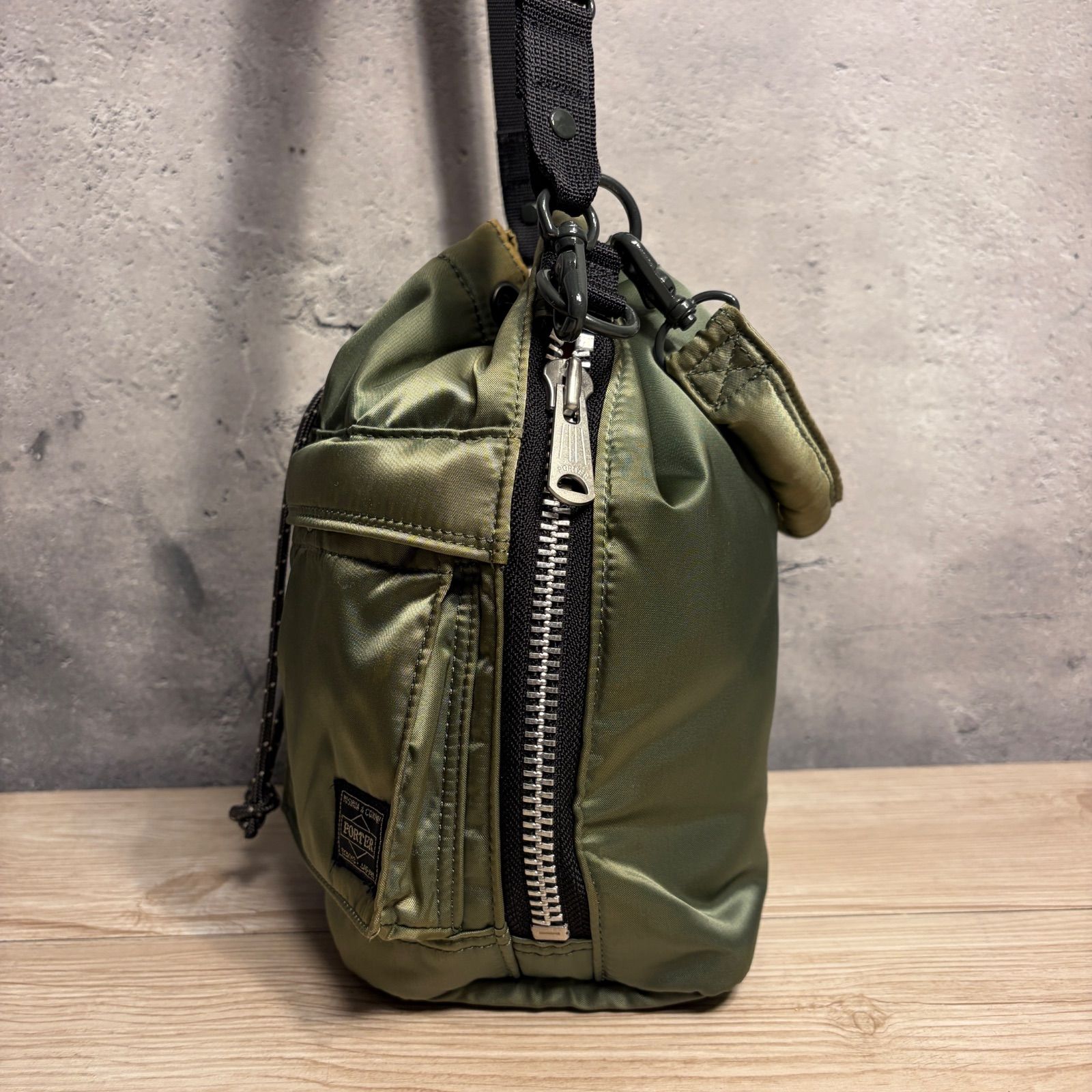 PORTER PX TANKER 2WAY TOOL BAG セージグリーン ショルダー 巾着