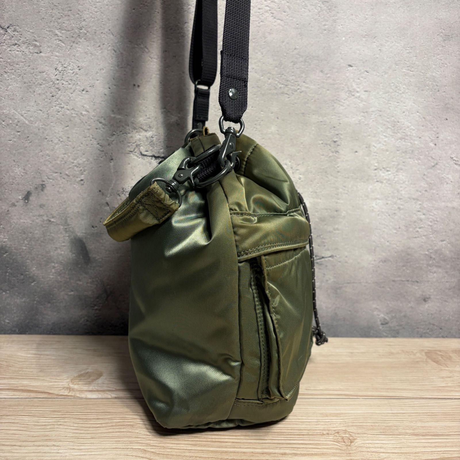 PORTER PX TANKER 2WAY TOOL BAG セージグリーン ショルダー 巾着