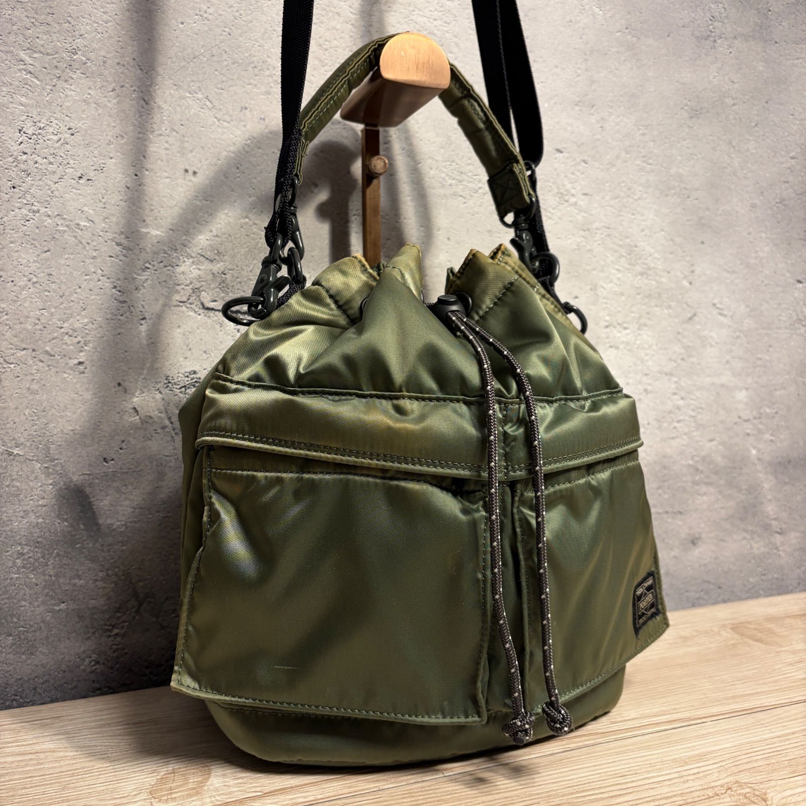 PORTER PX TANKER 2WAY TOOL BAG セージグリーン ショルダー 巾着