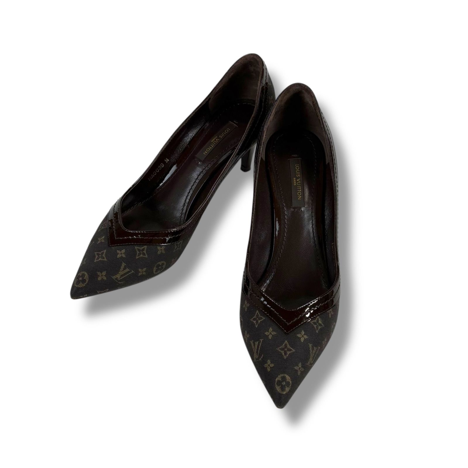 LOUIS VUITTON モノグラム ポインテッドトゥ パンプス モノグラム LOUIS VUITTON ルイヴィトン モノグラムミニ ポインテッドトゥ