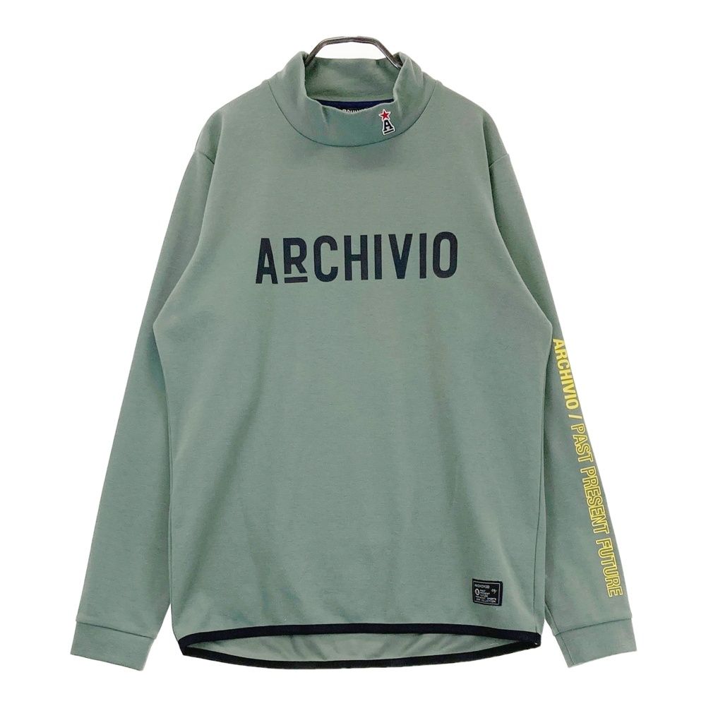 サイズ：48 ARCHIVIO アルチビオ ハイネック 長袖Tシャツ カーキ系