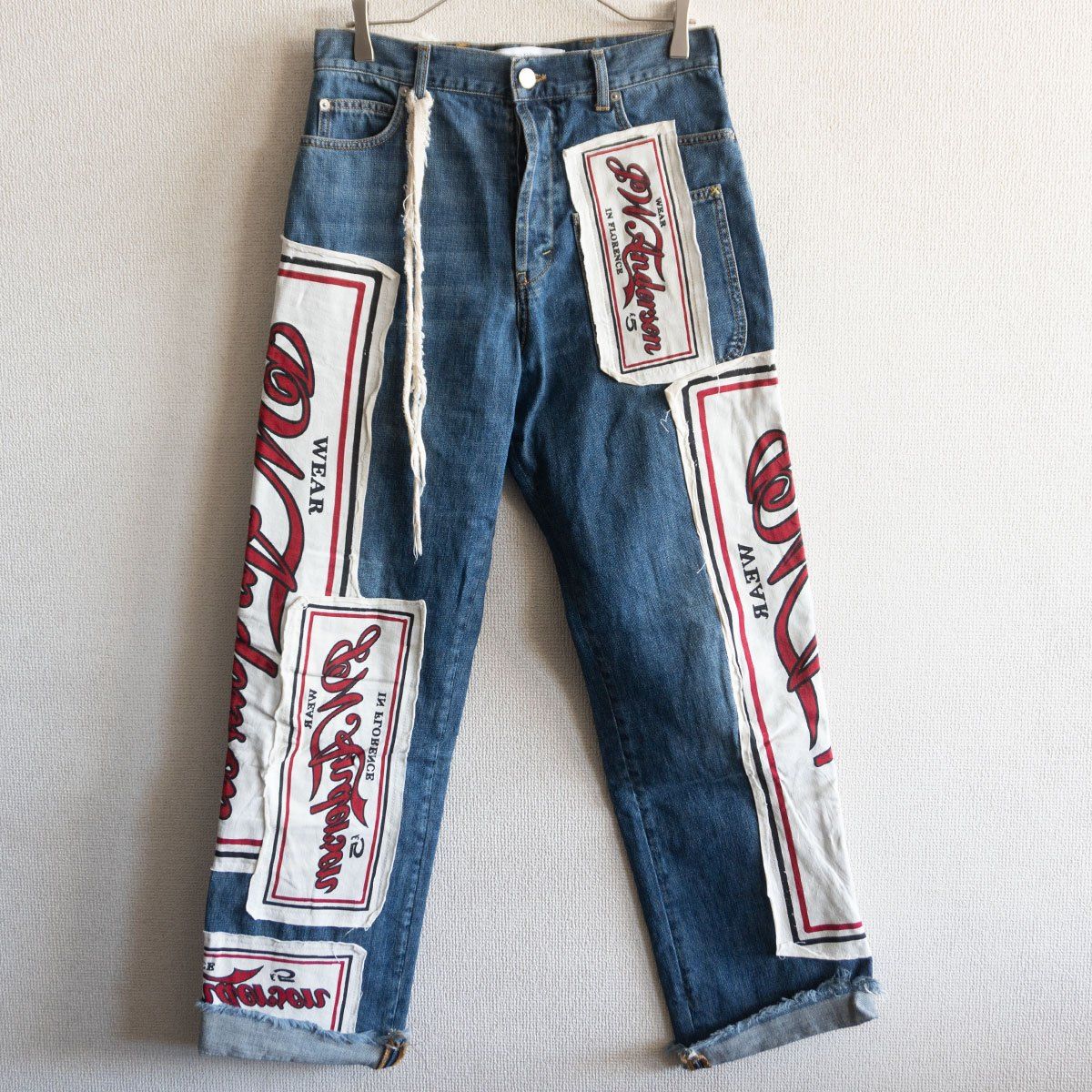 JW ANDERSON 18ss パッチワークデニム　メンズ 美品/18SS】 JW ANDERSON 【パッチワーク デニム パンツ】36 ジェイ