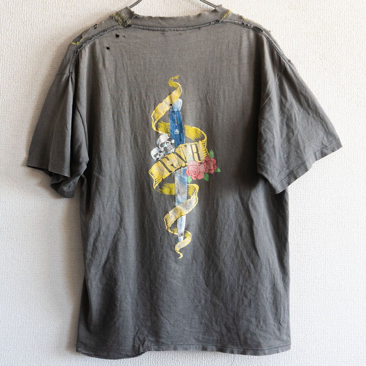 鬼フェード Guns N’ Roses 90s SILK HAT SKULL 90s】 【guns n' roses SILK HAT SKULL Tee】L 90年代 ガンズアンド