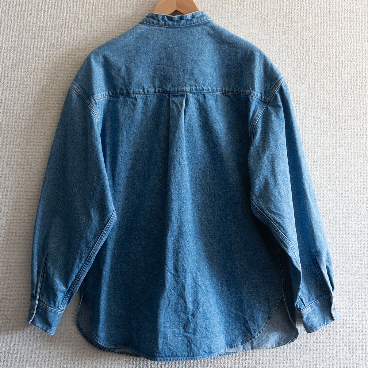 美品】CRISTASEYA【 Japanese bleached denim mao shirt】L デニム