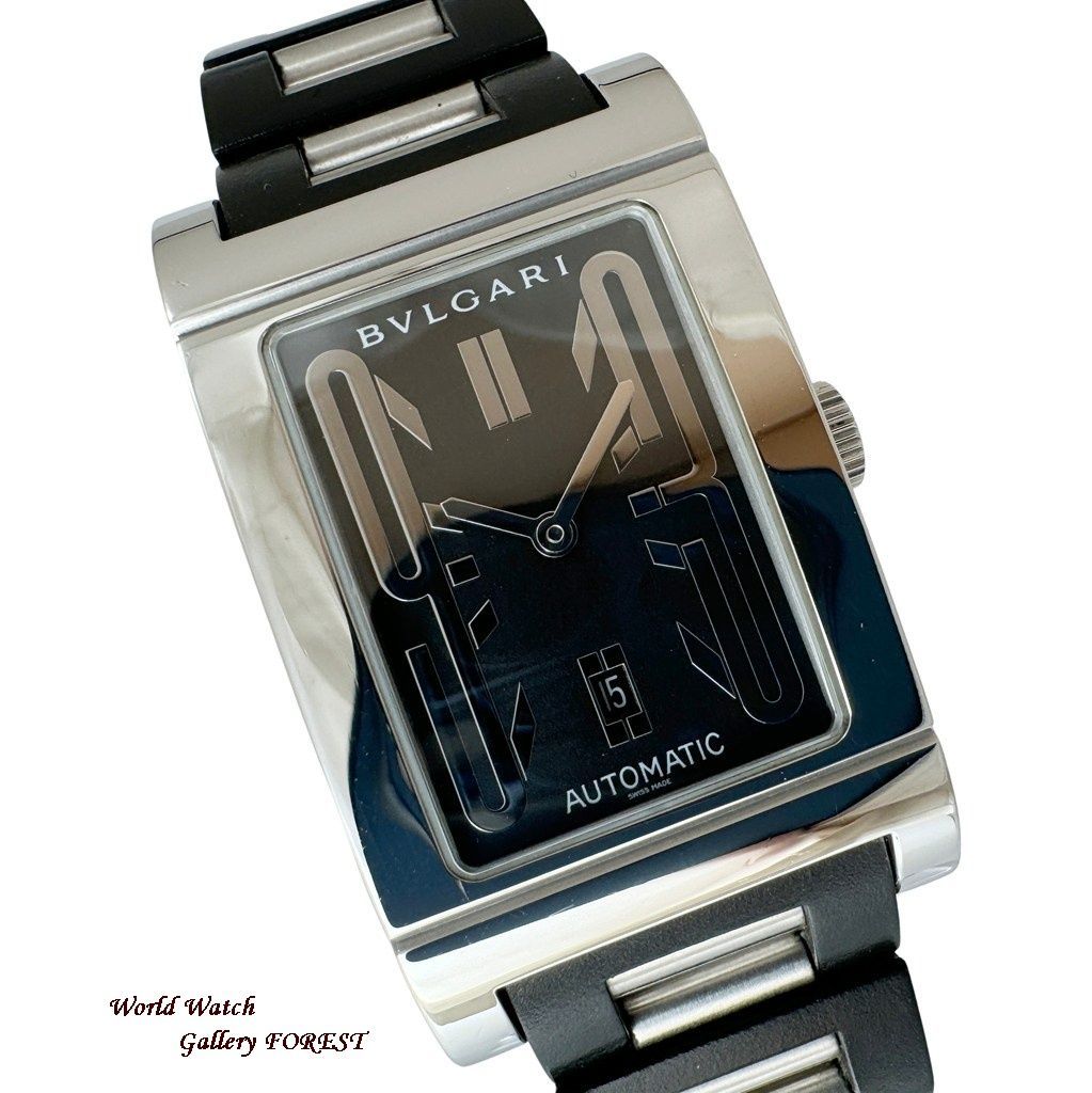 BVLGARI　レッタンゴロ　自動巻き　RT45S L2816 BVLGARI ブルガリ レッタンゴロ RT45S 自動巻き ステンレス ホワイト