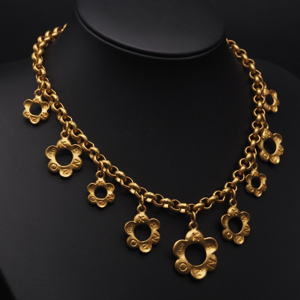 M939 KENZO ケンゾー ネックレス 花 フラワー ゴールド デザイン