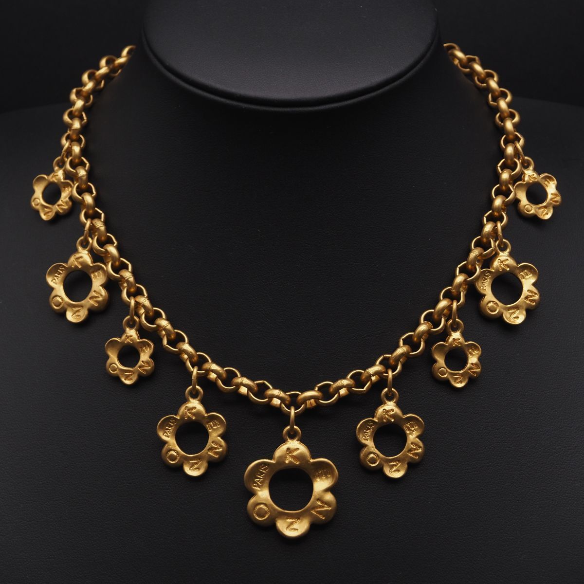 M939 KENZO ケンゾー ネックレス 花 フラワー ゴールド デザイン