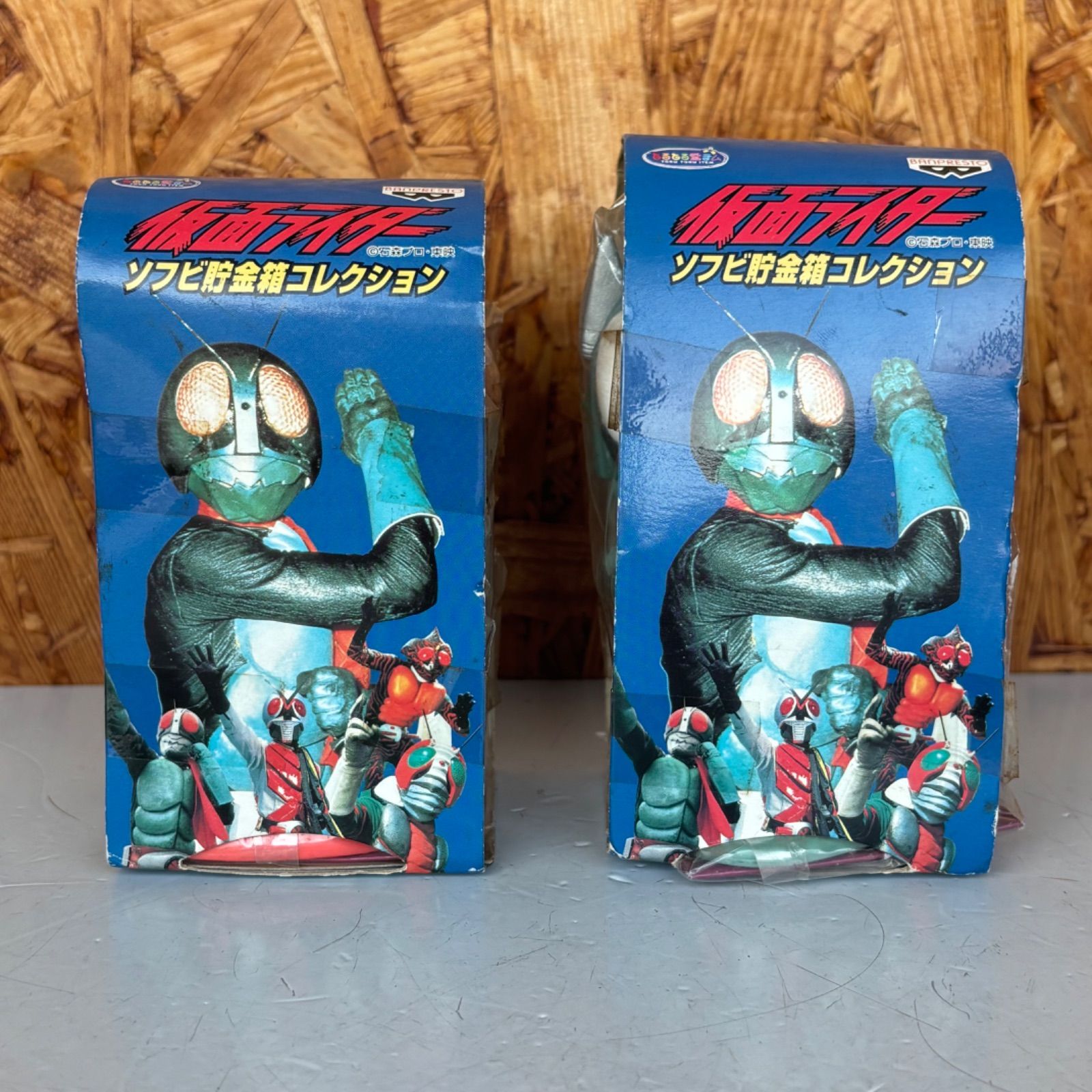 未開封 BANPRESTO バンプレスト 仮面ライダー ソフビ貯金箱