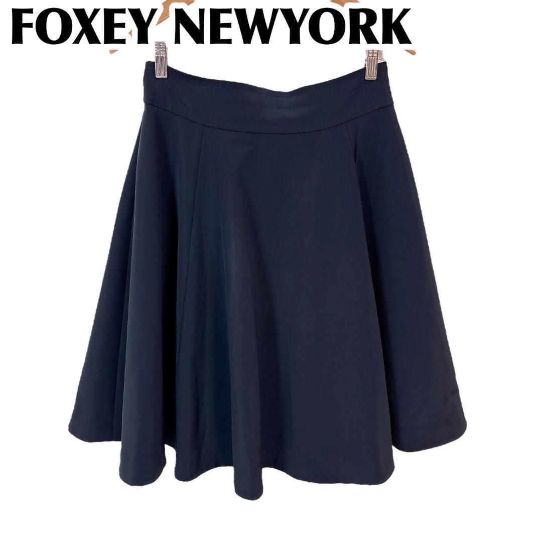 未使用★FOXEY/フォクシーニューヨーク スカート ロレーヌ 42 美品】FOXEY NEW YORK フレアスカート 膝丈 42 ロゴプレート - メルカリ
