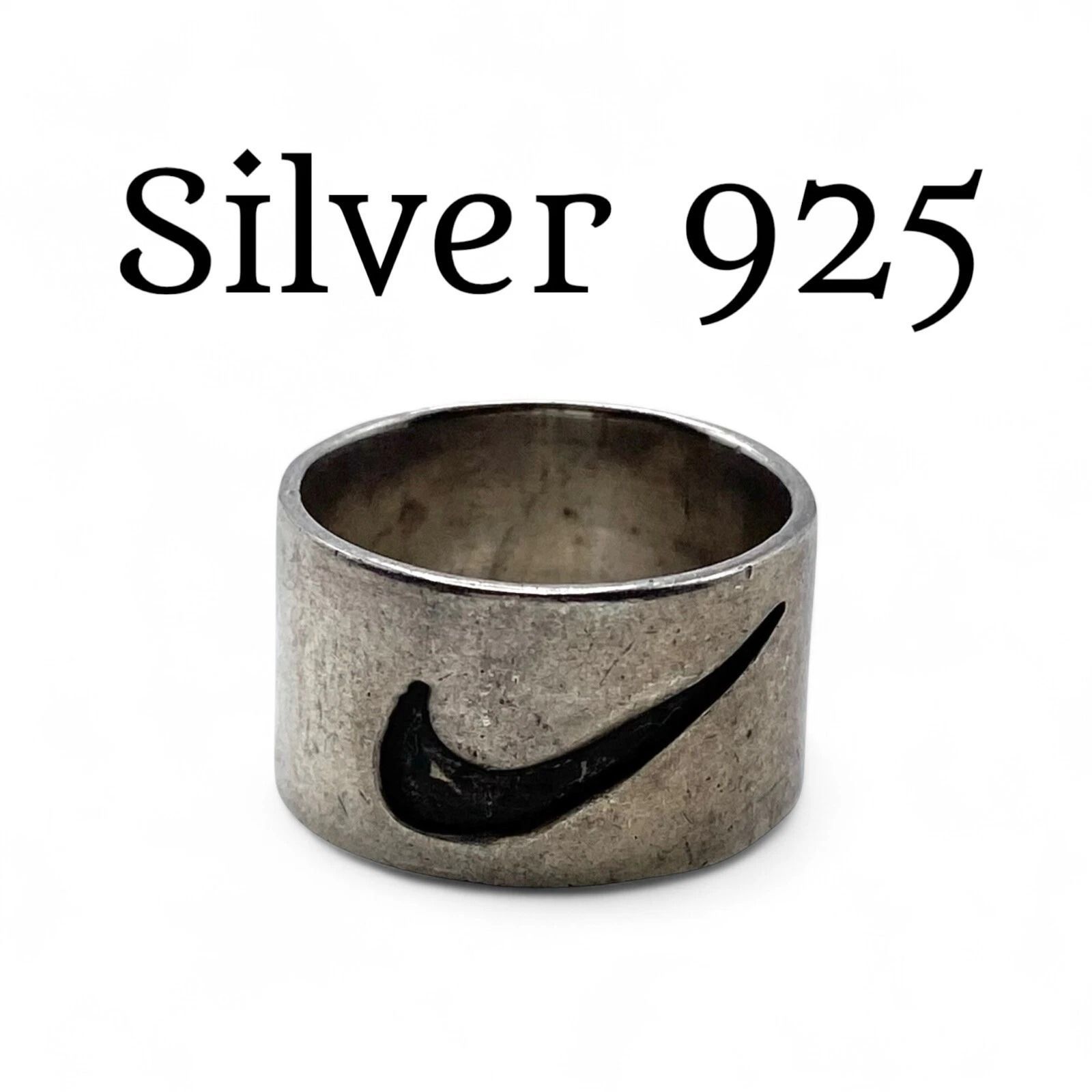 抜群の存在感】NIKE ナイキ スウッシュ Silver 925 刻印 Vintage 