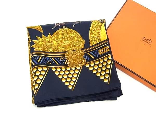 □新品同様□ HERMES エルメス L'OR DES CHEFS【首長達の金】カレ90