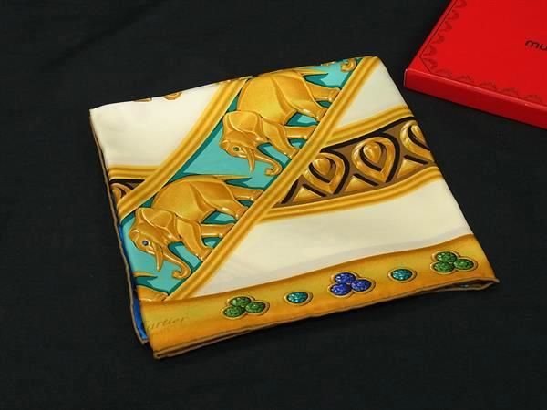 □新品□未使用□ Cartier カルティエ マストライン シルク100% 大判