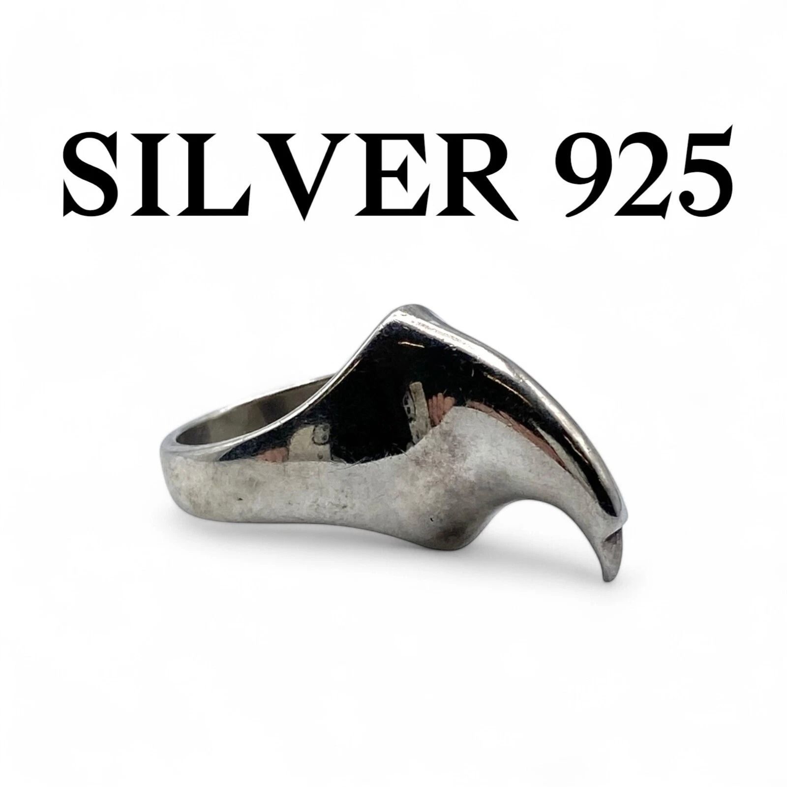 鋭利なフォルム】ホーン Silver 925 刻印 90s Vintage Ring シルバー