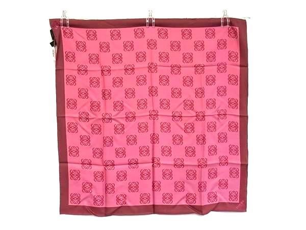 □新品□未使用□ LOEWE ロエベ リピートアナグラム シルク100% 総柄