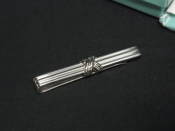 □極美品□ TIFFANY＆Co ティファニー シグネチャー SV925 ネクタイ