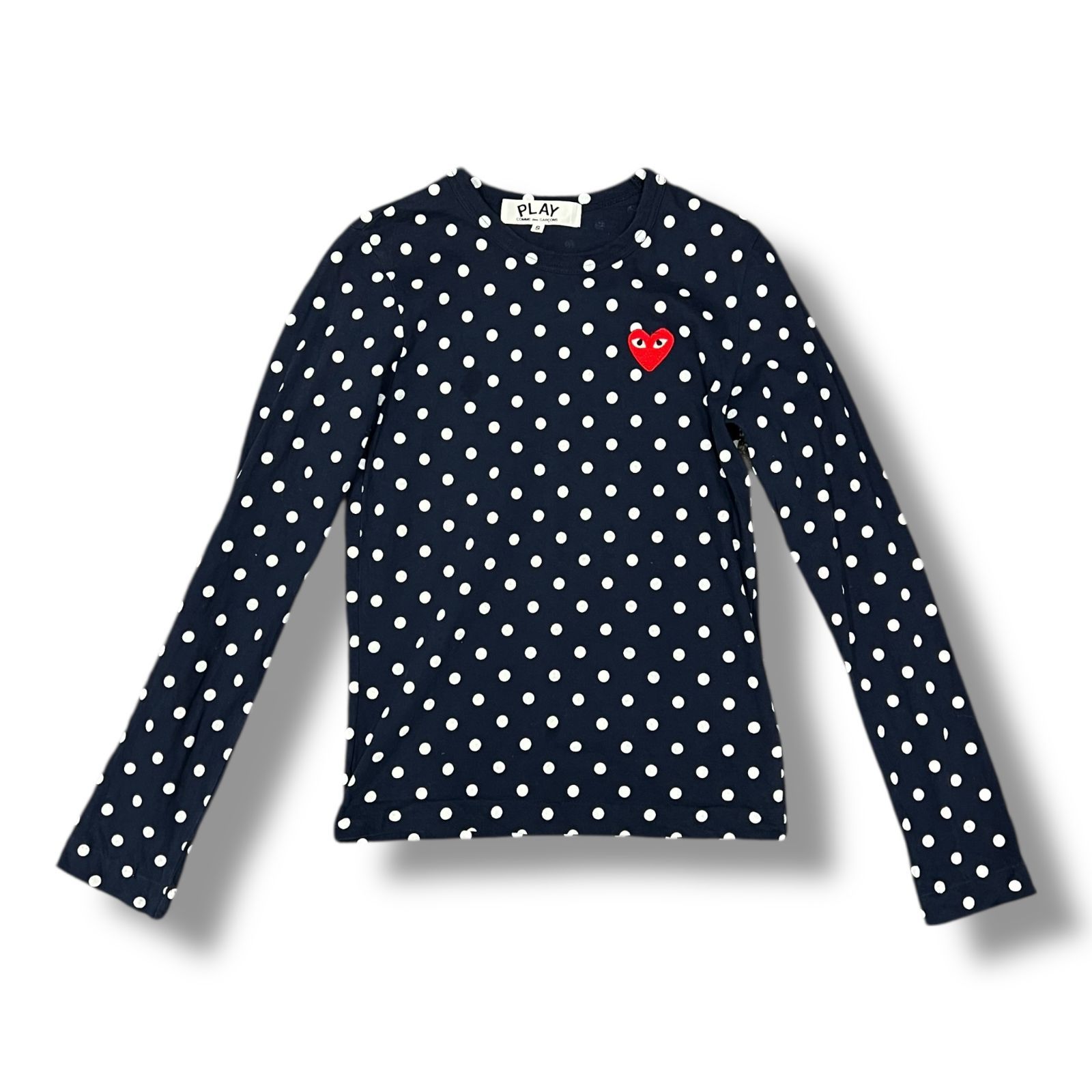 PLAY COMME des GARCONS Polka Dots Long Sleeve T-Shirt With Red