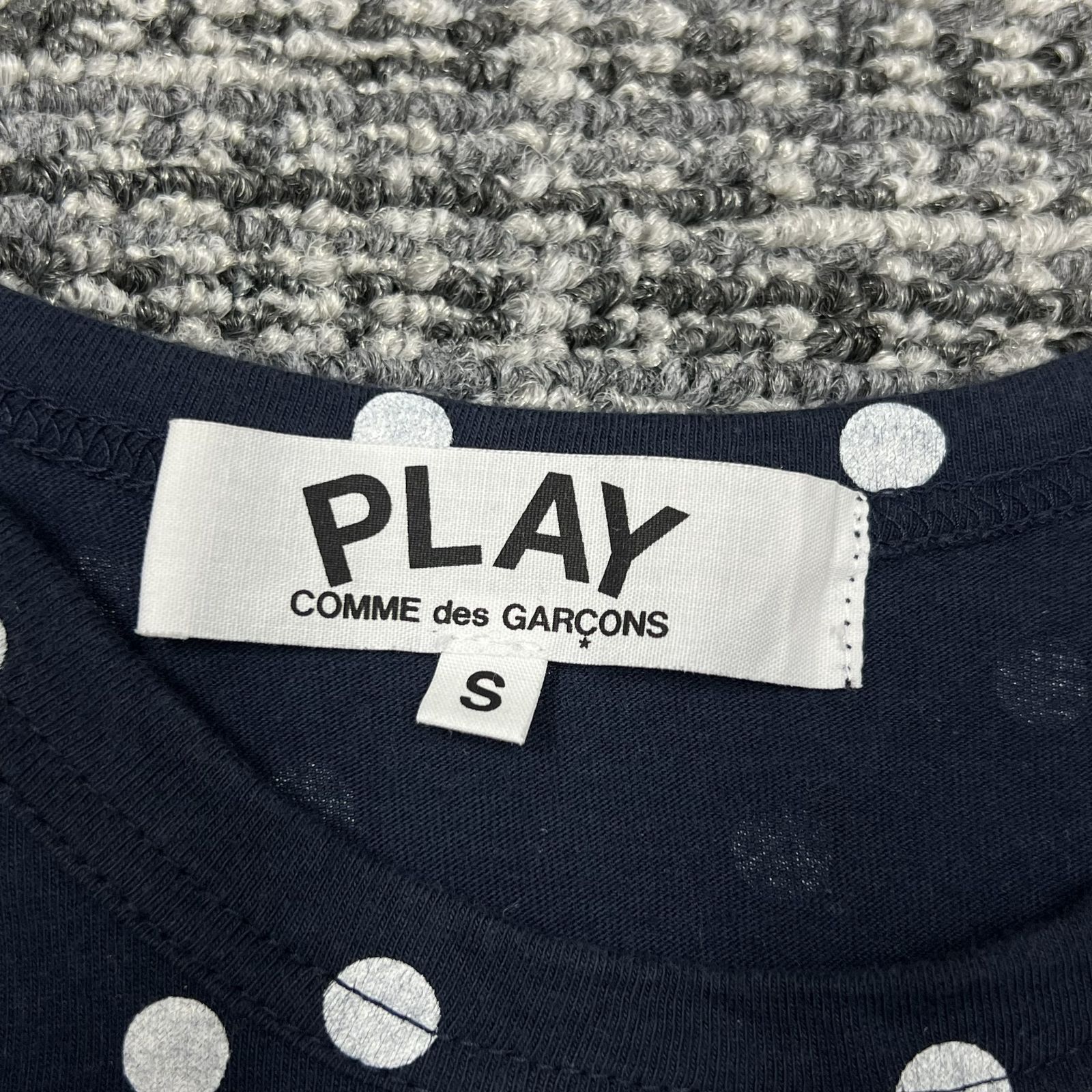 PLAY COMME des GARCONS Polka Dots Long Sleeve T-Shirt With Red 