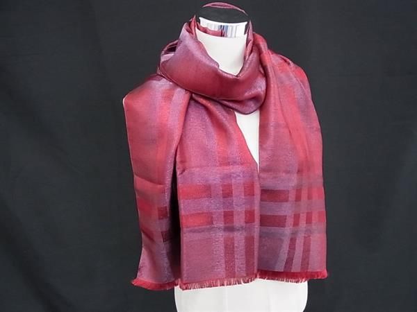 □新品同様□ BURBERRY バーバリー シルク×レーヨン×カシミヤ等