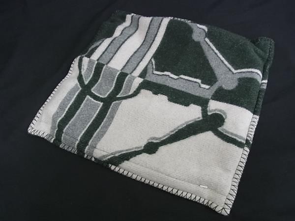 □極美品□ HERMES エルメス タッタソール ウール×カシミヤ クッション