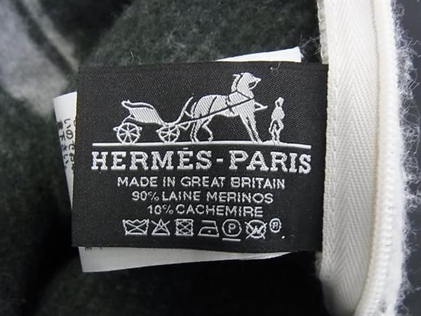□新品同様□ HERMES エルメス タッタソール ウール×カシミヤ