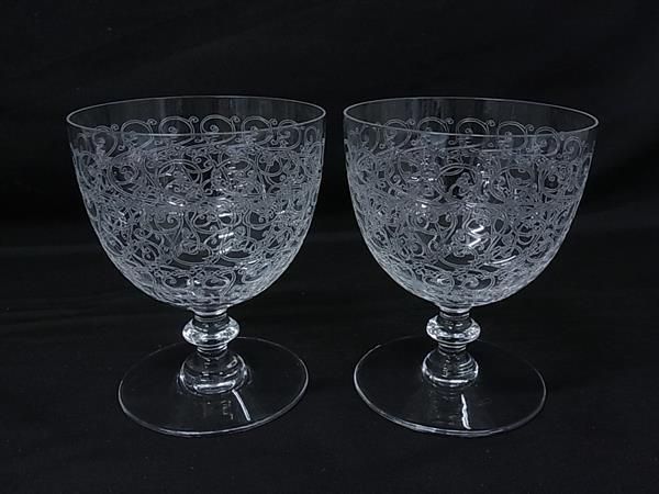 バカラ　グラス　オールドバカラ　2脚　コレクション　アンティーク　ヴィンテージ □希少□新品同様□Baccarat オールドバカラ ヴィンテージ