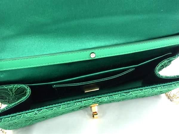 □極美品□ DOLCE＆GABBANA ドルチェ&ガッバーナ サテン ターンロック