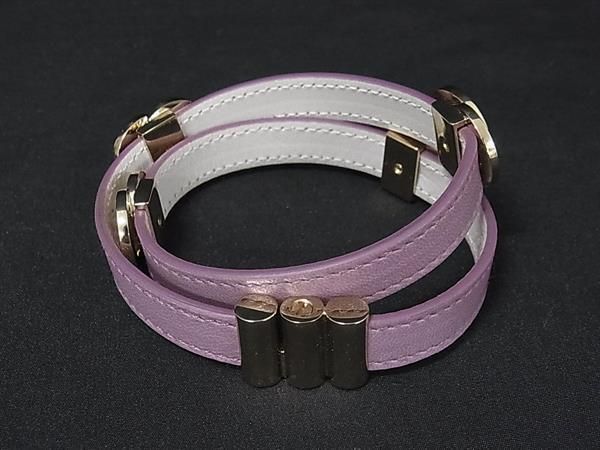 □極美品□ BVLGARI ブルガリブルガリ ダブルコイルド レザー 2連