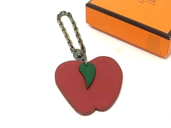 □美品□ HERMES エルメス フルーツポルトクレ アップル リンゴ レザー