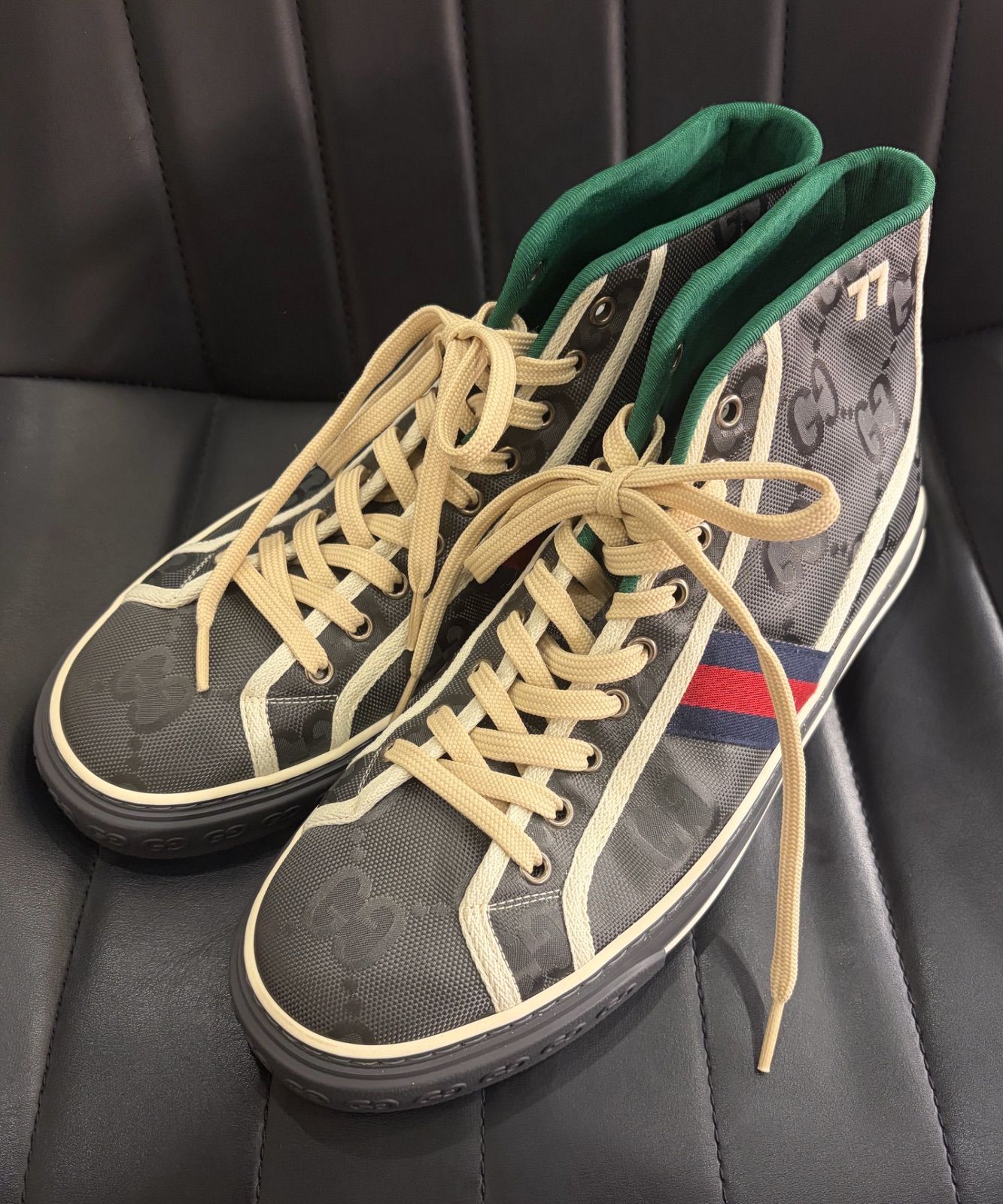 ☆NA05194 未使用保管品！ GUCCI グッチ テニス 1977 GG ハイカット